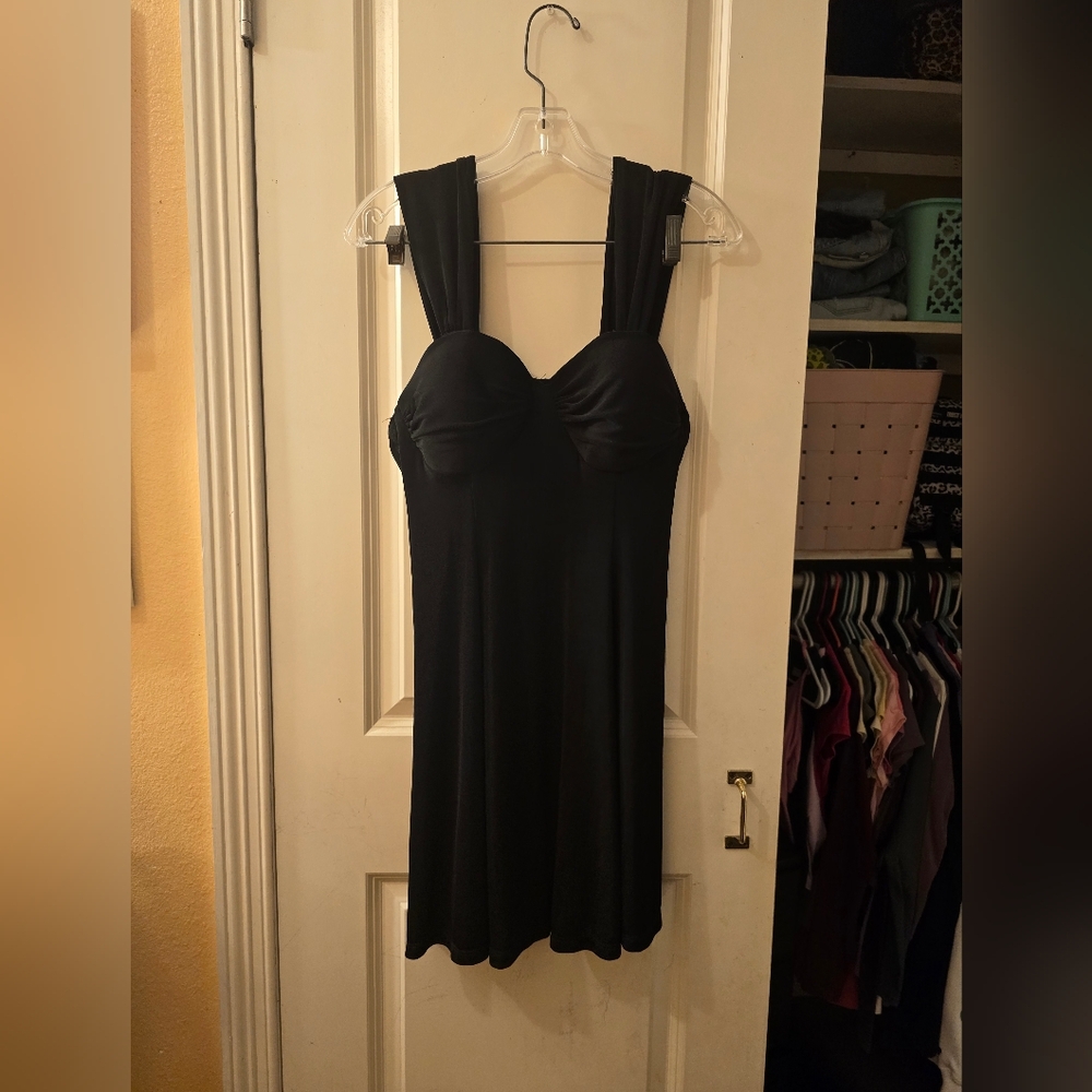 Free People Black Mini Dress Sz Large